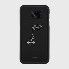 SILHOUETTE FACE Samsung Galaxy S7 case - thin fit matte black (D156)