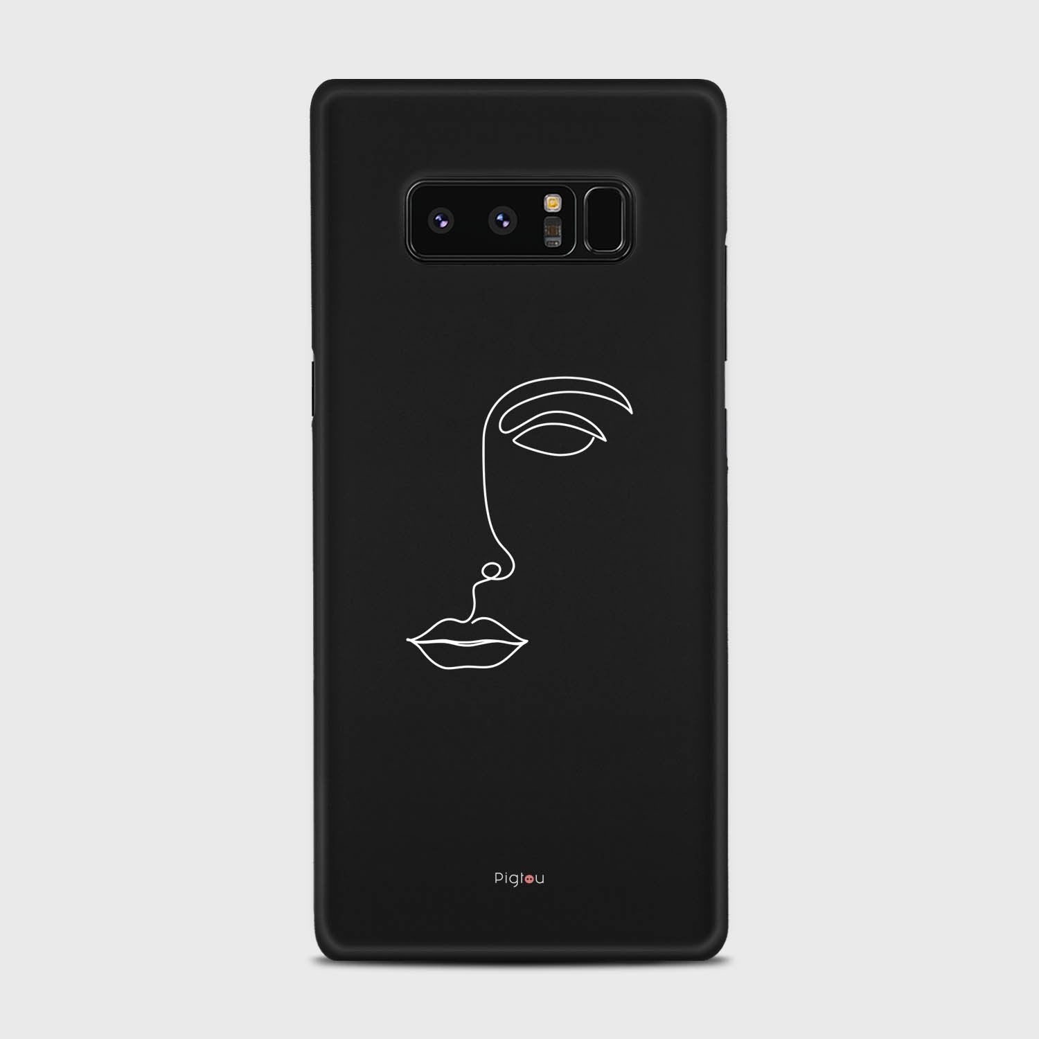SILHOUETTE FACE Samsung Galaxy Note 8 case - thin fit matte black (D156)
