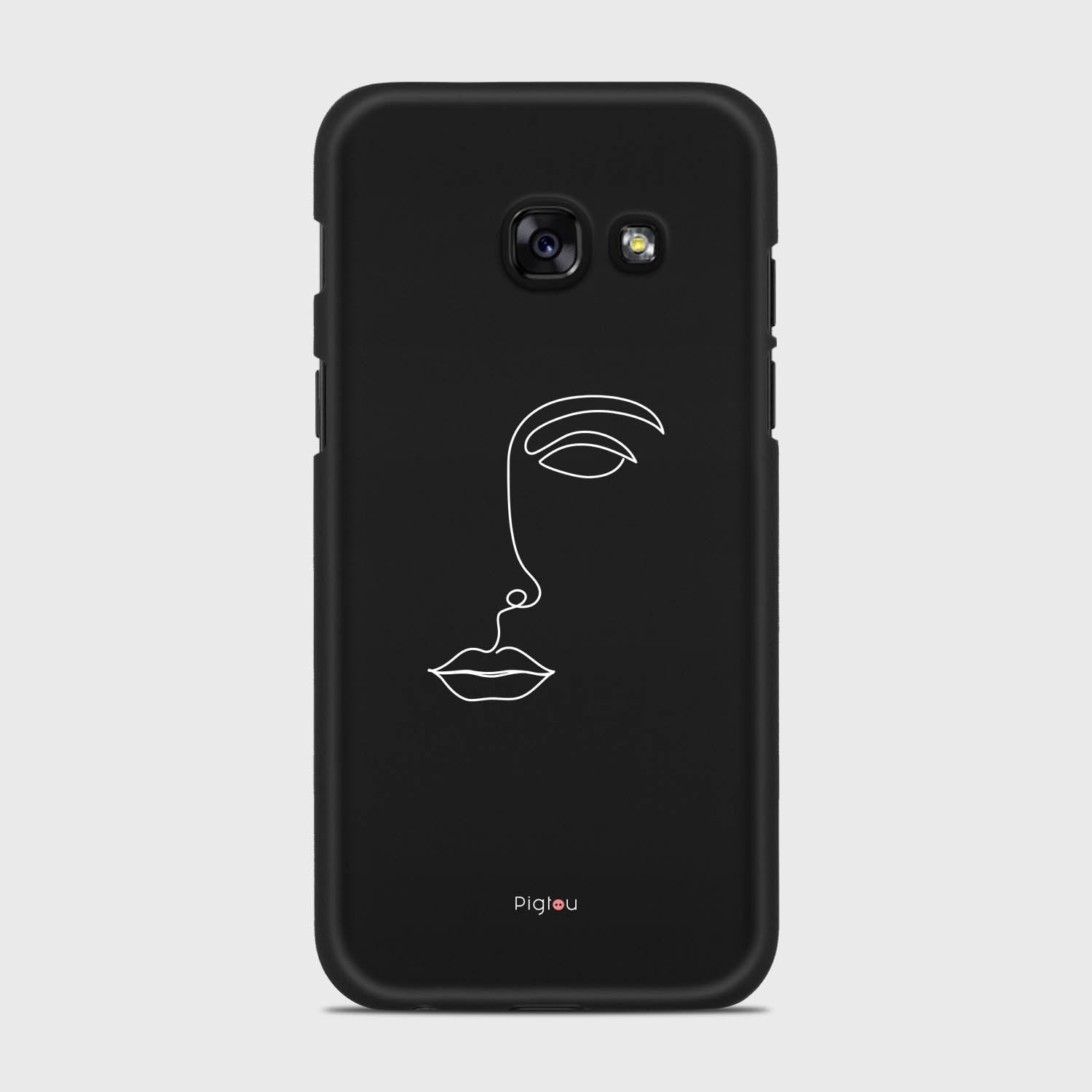 SILHOUETTE FACE Samsung Galaxy A3 (2017) case - thin fit matte black (D156)