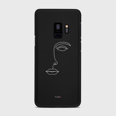 SILHOUETTE FACE Samsung Galaxy S9 case - thin fit matte black (D156)