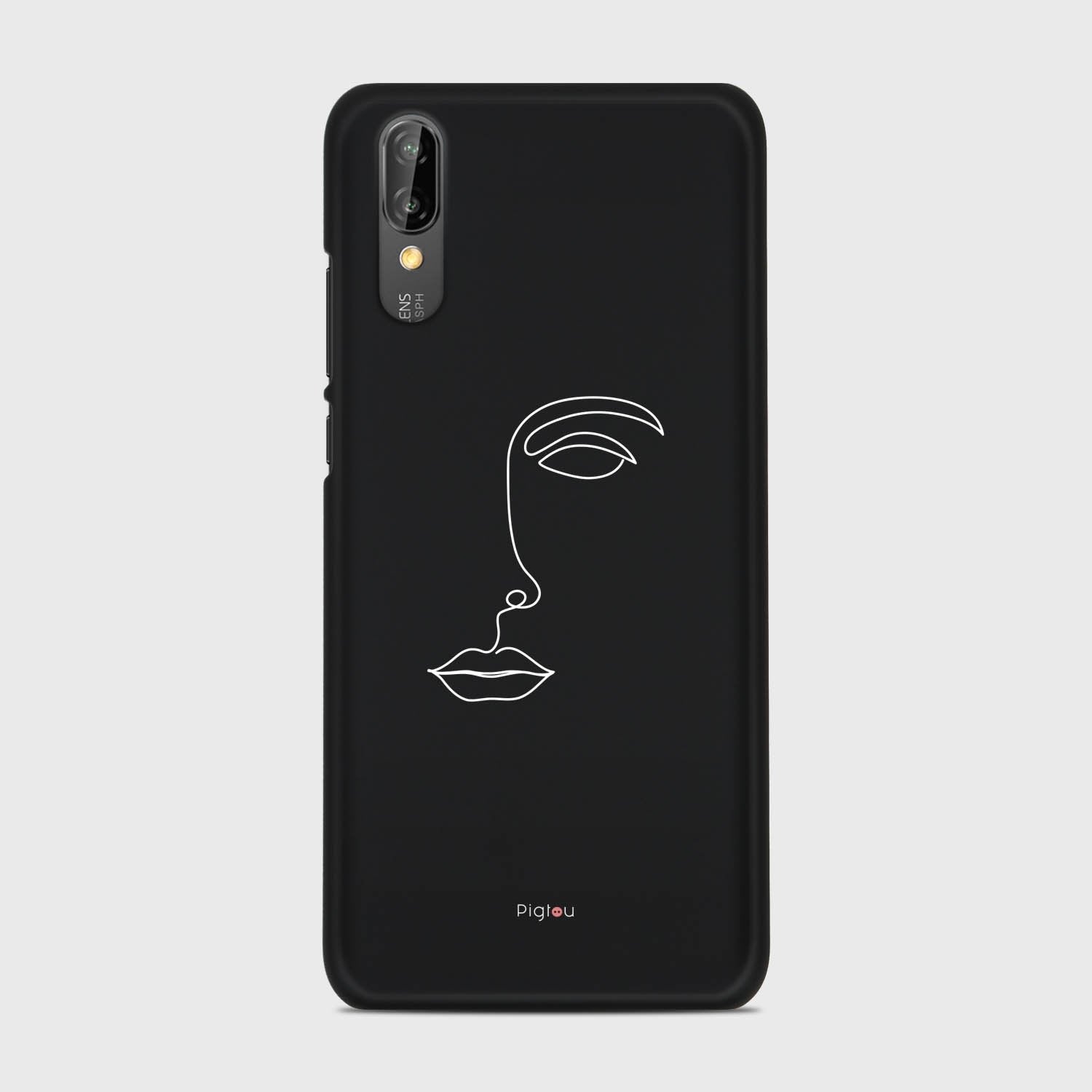 SILHOUETTE FACE Huawei P20 case - thin fit matte black (D156)