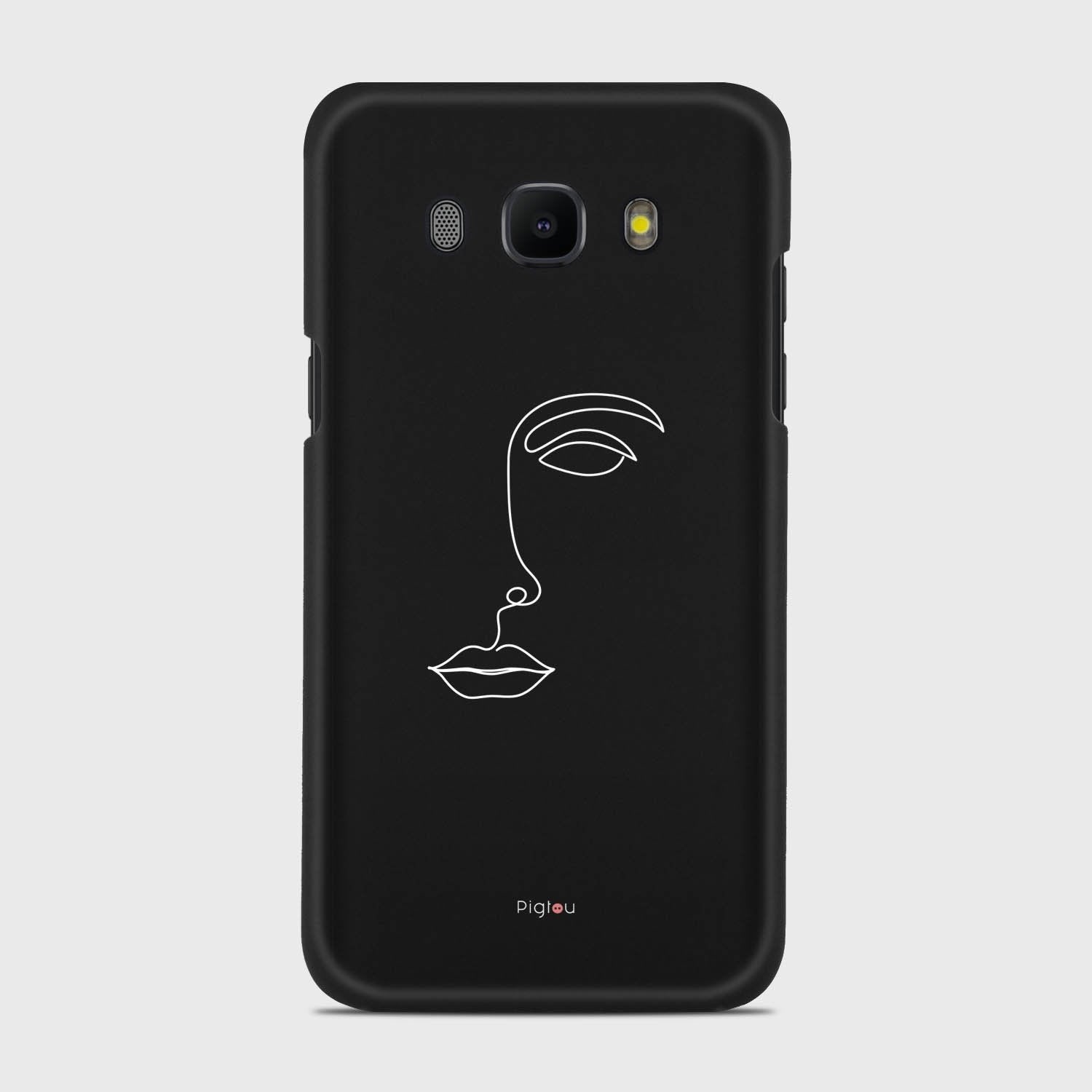 SILHOUETTE FACE Samsung Galaxy J5 (2016) case - thin fit matte black (D156)