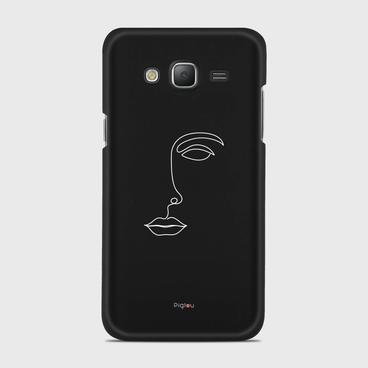 SILHOUETTE FACE Samsung Galaxy J5 (2015) case - thin fit matte black (D156)