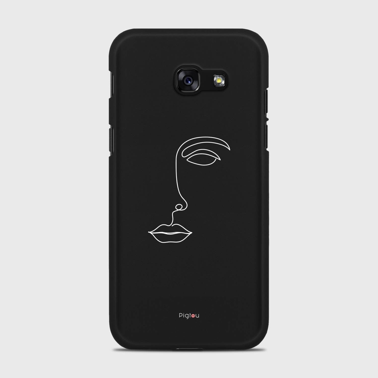 SILHOUETTE FACE Samsung Galaxy A5 (2017) case - thin fit matte black (D156)
