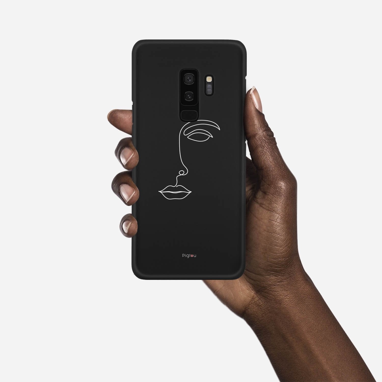 SILHOUETTE FACE Samsung Galaxy S9 Plus case - thin fit matte black (D156)