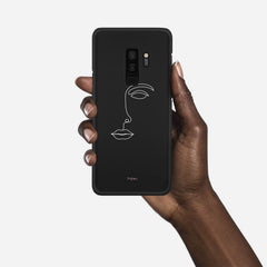 SILHOUETTE FACE Samsung Galaxy S9 Plus case - thin fit matte black (D156)