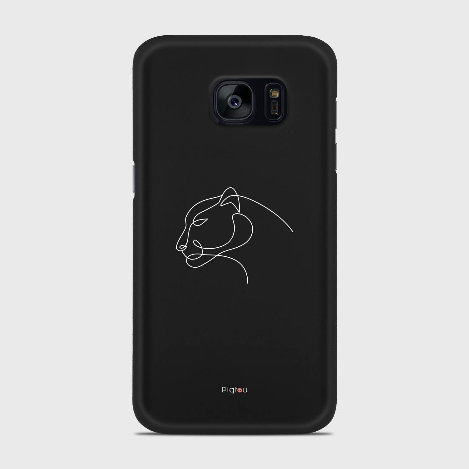SILHOUETTE PANTHER Samsung Galaxy S7 case - thin fit matte black (D158)