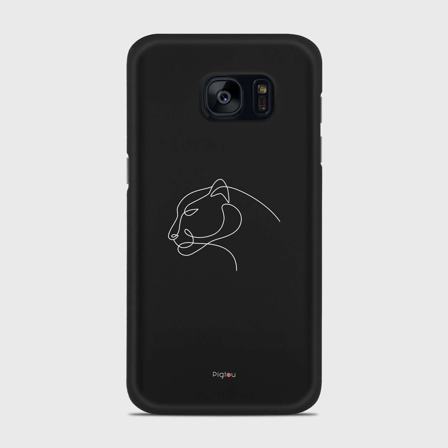 SILHOUETTE PANTHER Samsung Galaxy S7 Edge case - thin fit matte black (D158)