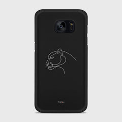 SILHOUETTE PANTHER Samsung Galaxy S7 Edge case - thin fit matte black (D158)