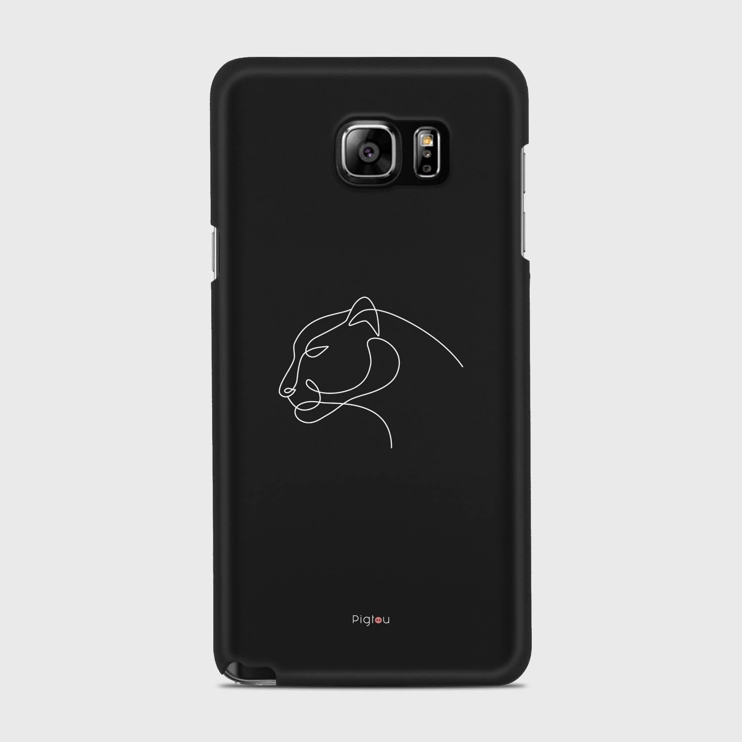 SILHOUETTE PANTHER Samsung Galaxy Note 5 case - thin fit matte black (D158)