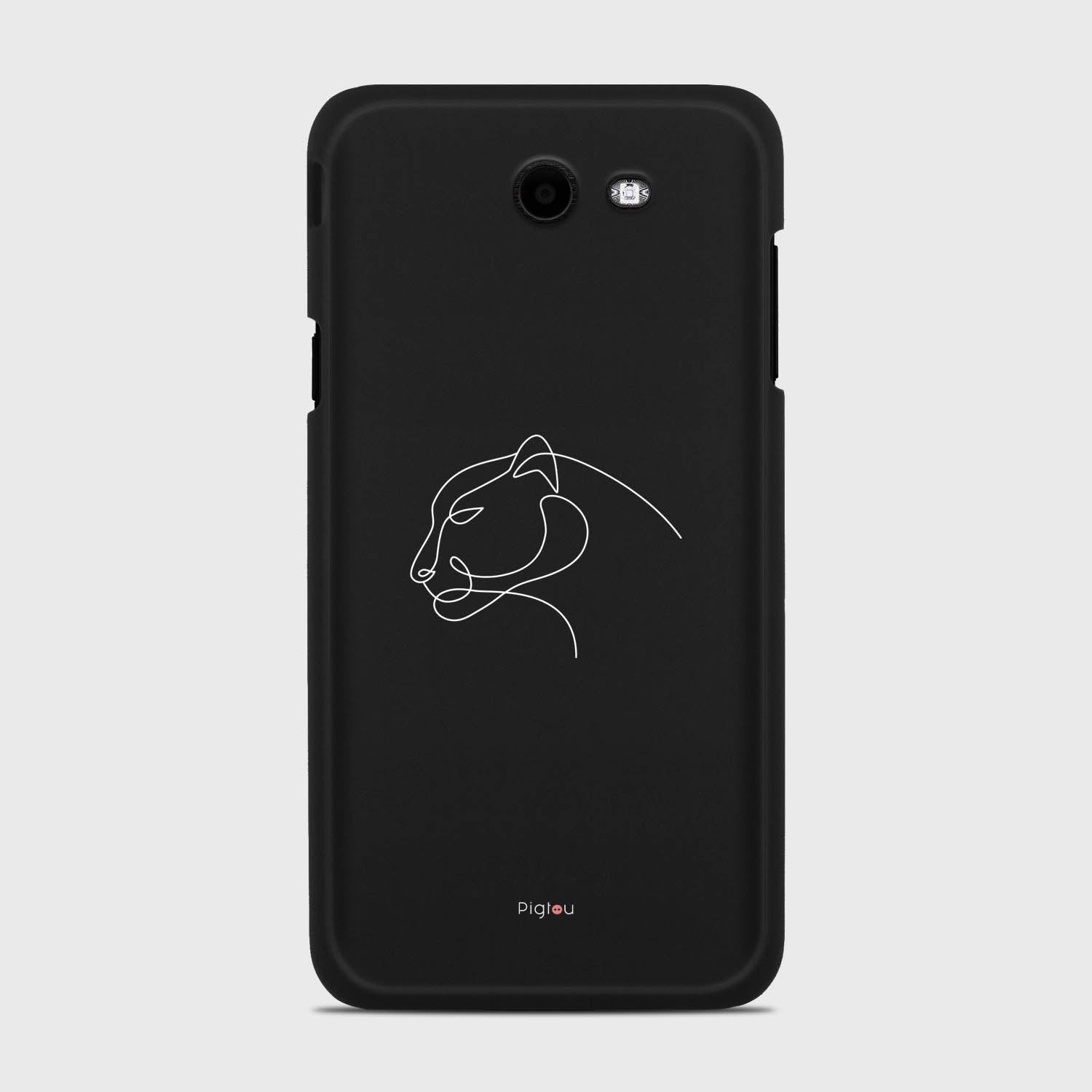 SILHOUETTE PANTHER Samsung Galaxy J7 (2017) Verizon case - thin fit matte black (D158)