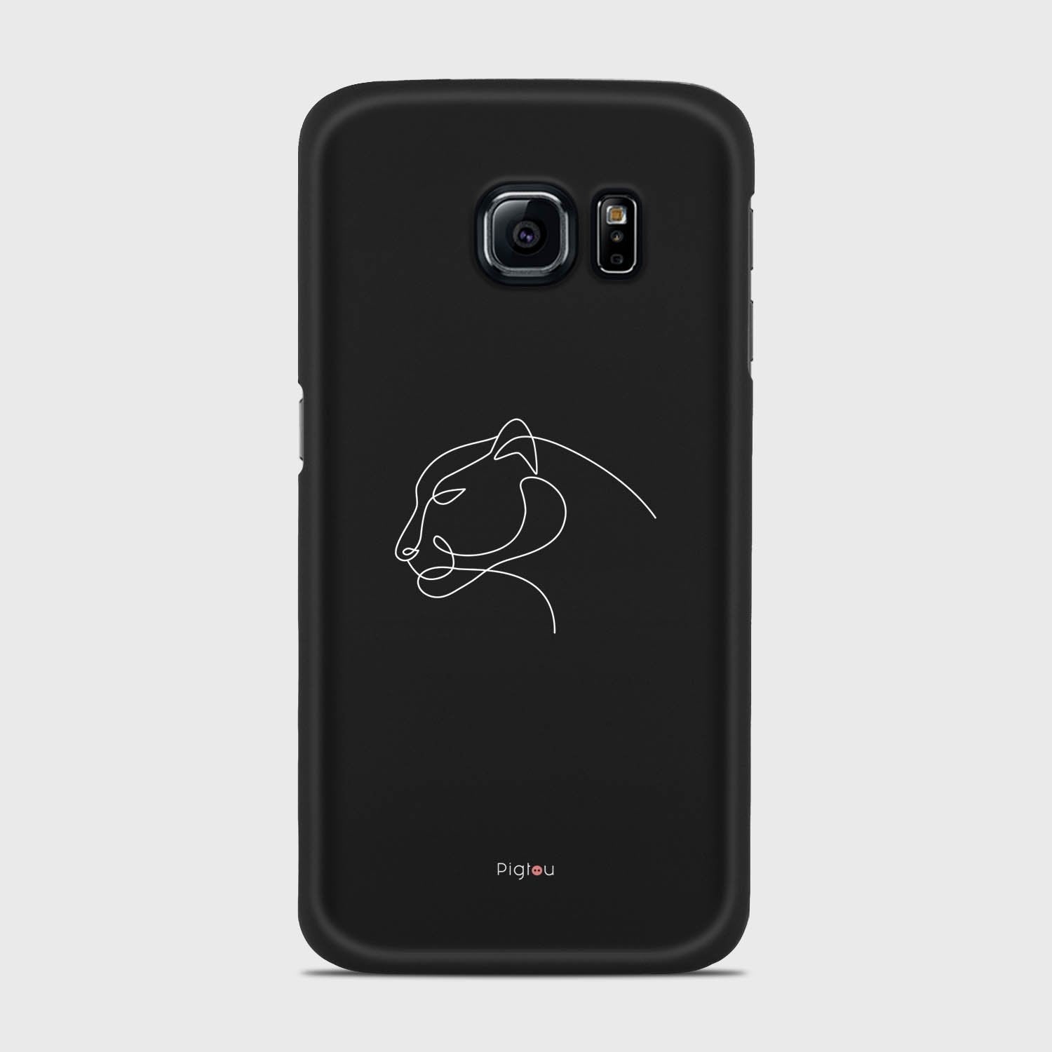 SILHOUETTE PANTHER Samsung Galaxy S6 Edge case - thin fit matte black (D158)
