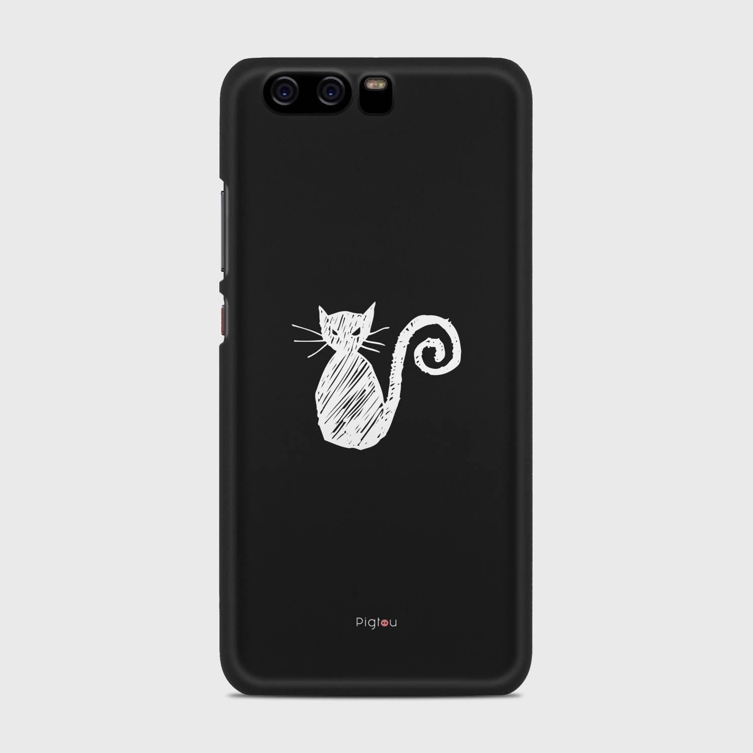 SILHOUETTE CAT Huawei P10 case - thin fit matte black (D159)
