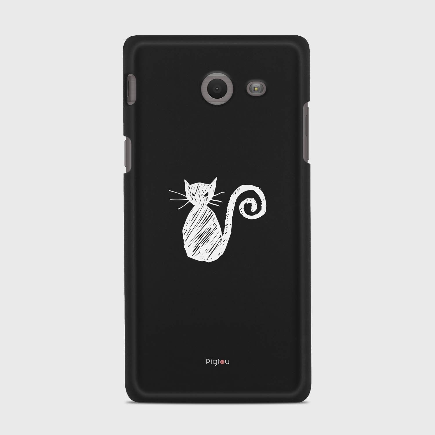 SILHOUETTE CAT Samsung Galaxy J5 (2017) Verizon case - thin fit matte black (D159)