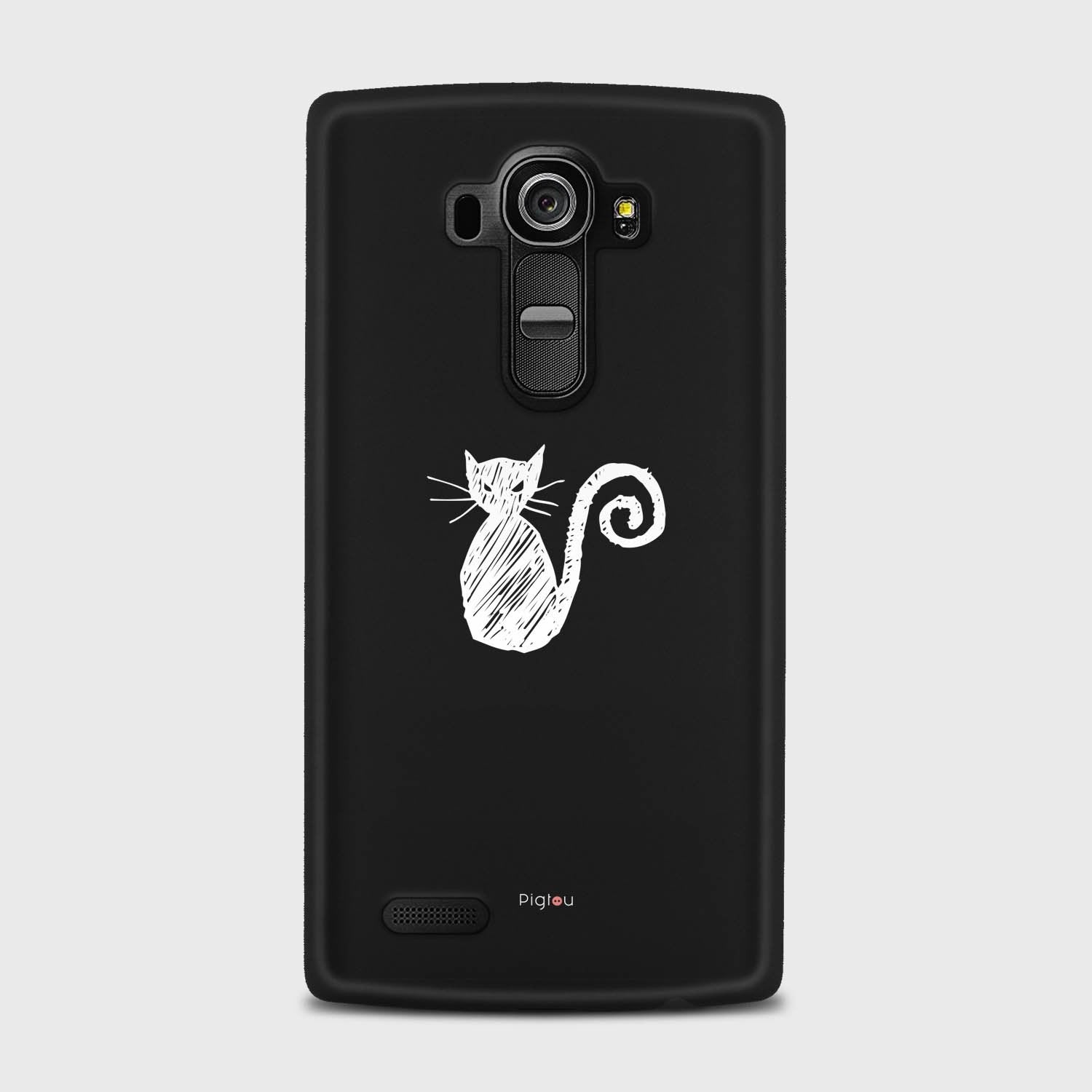 SILHOUETTE CAT LG G4 case - thin fit matte black (D159)