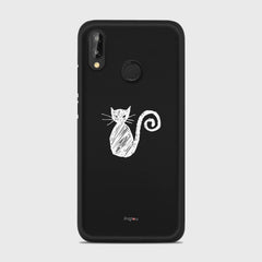 SILHOUETTE CAT Huawei P20 Lite case - thin fit matte black (D159)