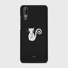 SILHOUETTE CAT Huawei P20 case - thin fit matte black (D159)