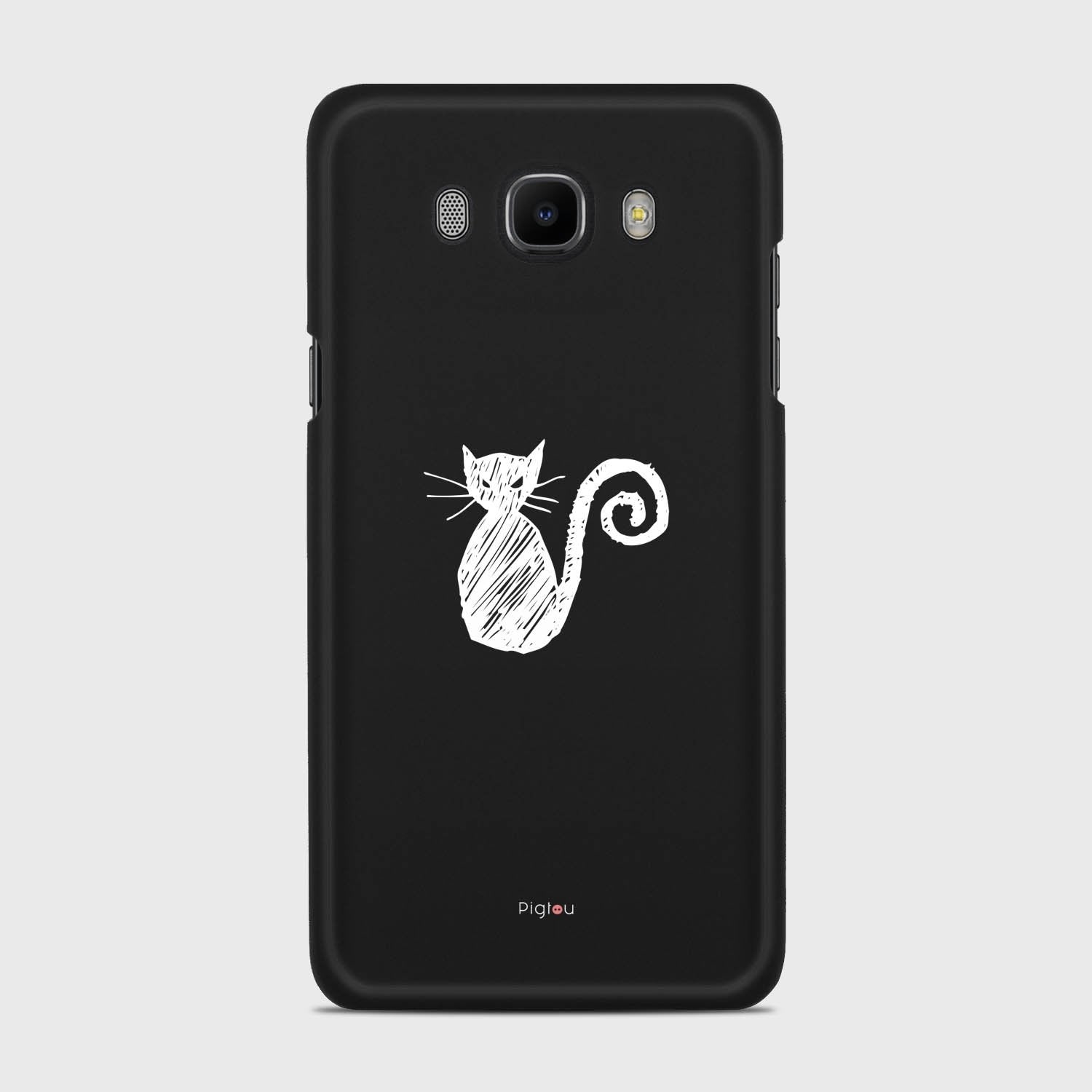 SILHOUETTE CAT Samsung Galaxy J7 (2016) case - thin fit matte black (D159)