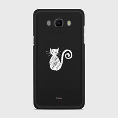 SILHOUETTE CAT Samsung Galaxy J7 (2016) case - thin fit matte black (D159)