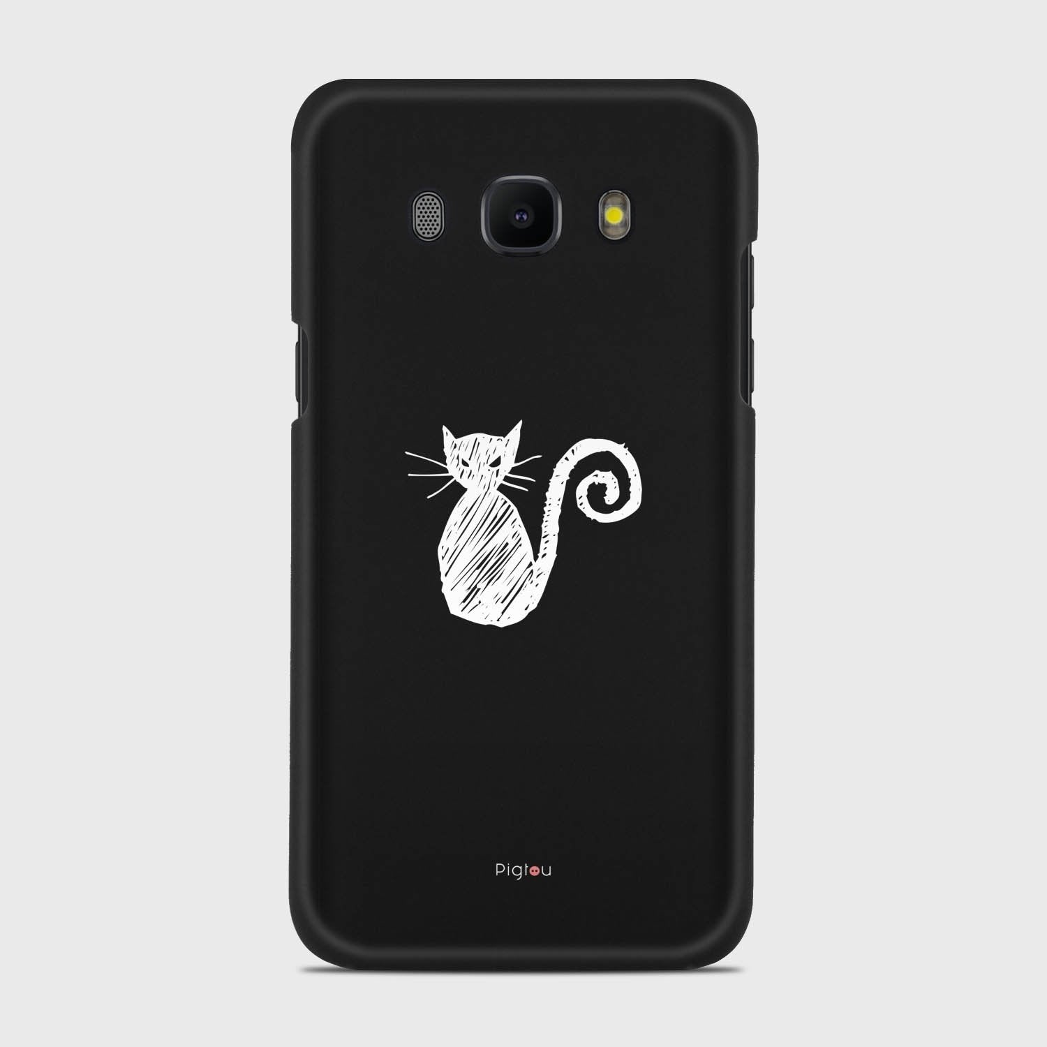 SILHOUETTE CAT Samsung Galaxy J5 (2016) case - thin fit matte black (D159)