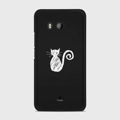 SILHOUETTE CAT HTC U11 case - thin fit matte black (D159)