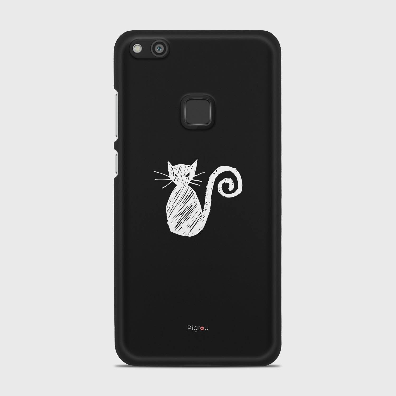 SILHOUETTE CAT Huawei P10 Lite case - thin fit matte black (D159)