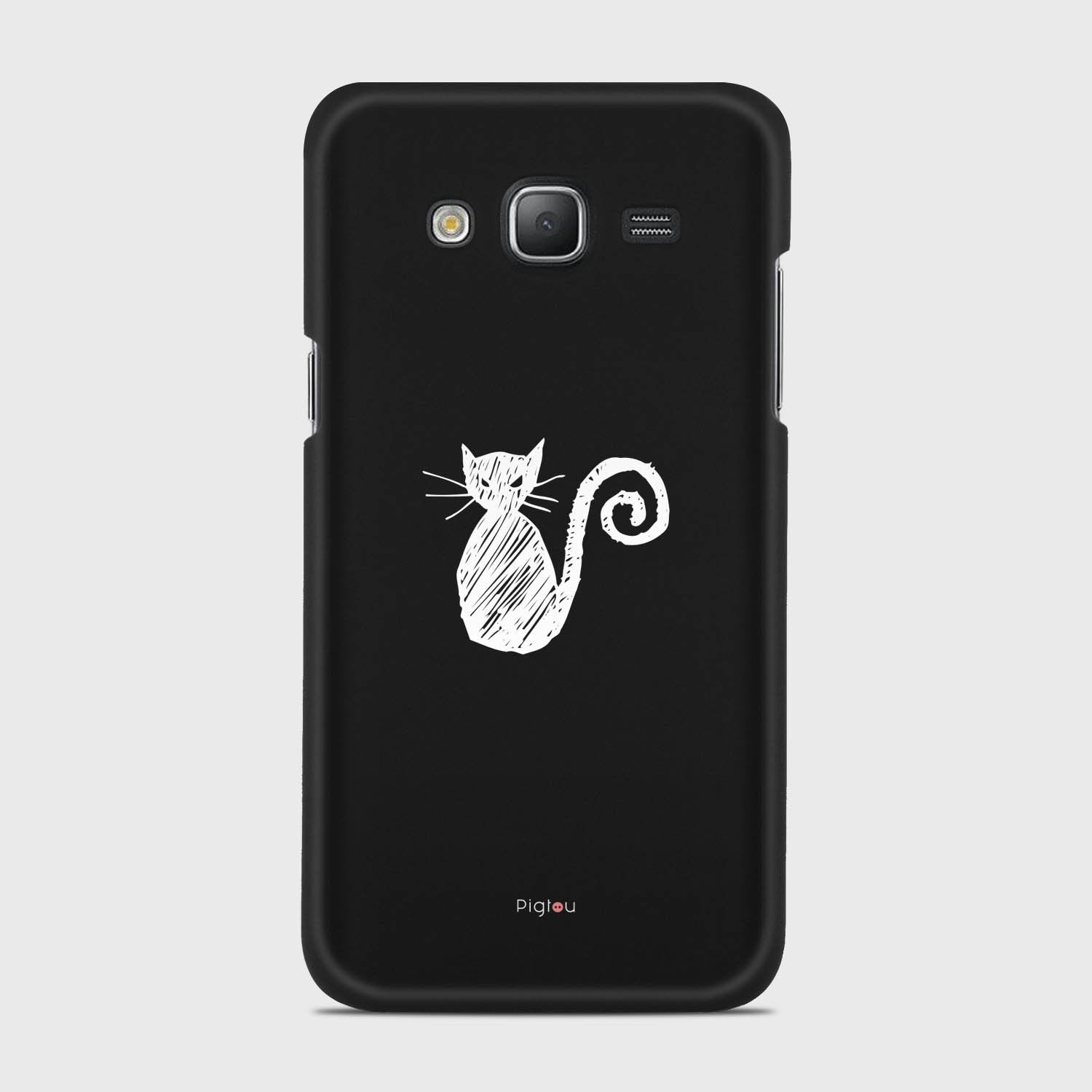 SILHOUETTE CAT Samsung Galaxy J5 (2015) case - thin fit matte black (D159)