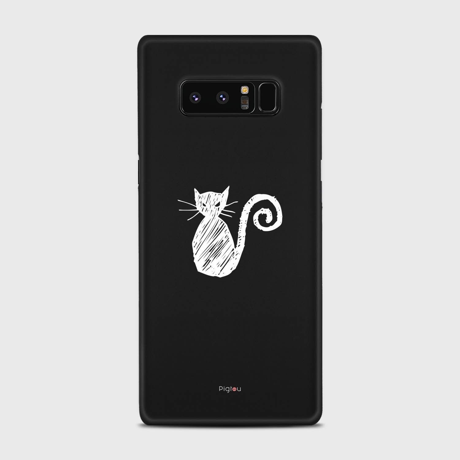 SILHOUETTE CAT Samsung Galaxy Note 8 case - thin fit matte black (D159)