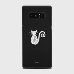 SILHOUETTE CAT Samsung Galaxy Note 8 case - thin fit matte black (D159)