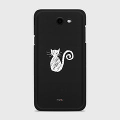 SILHOUETTE CAT Samsung Galaxy J7 (2017) Verizon case - thin fit matte black (D159)
