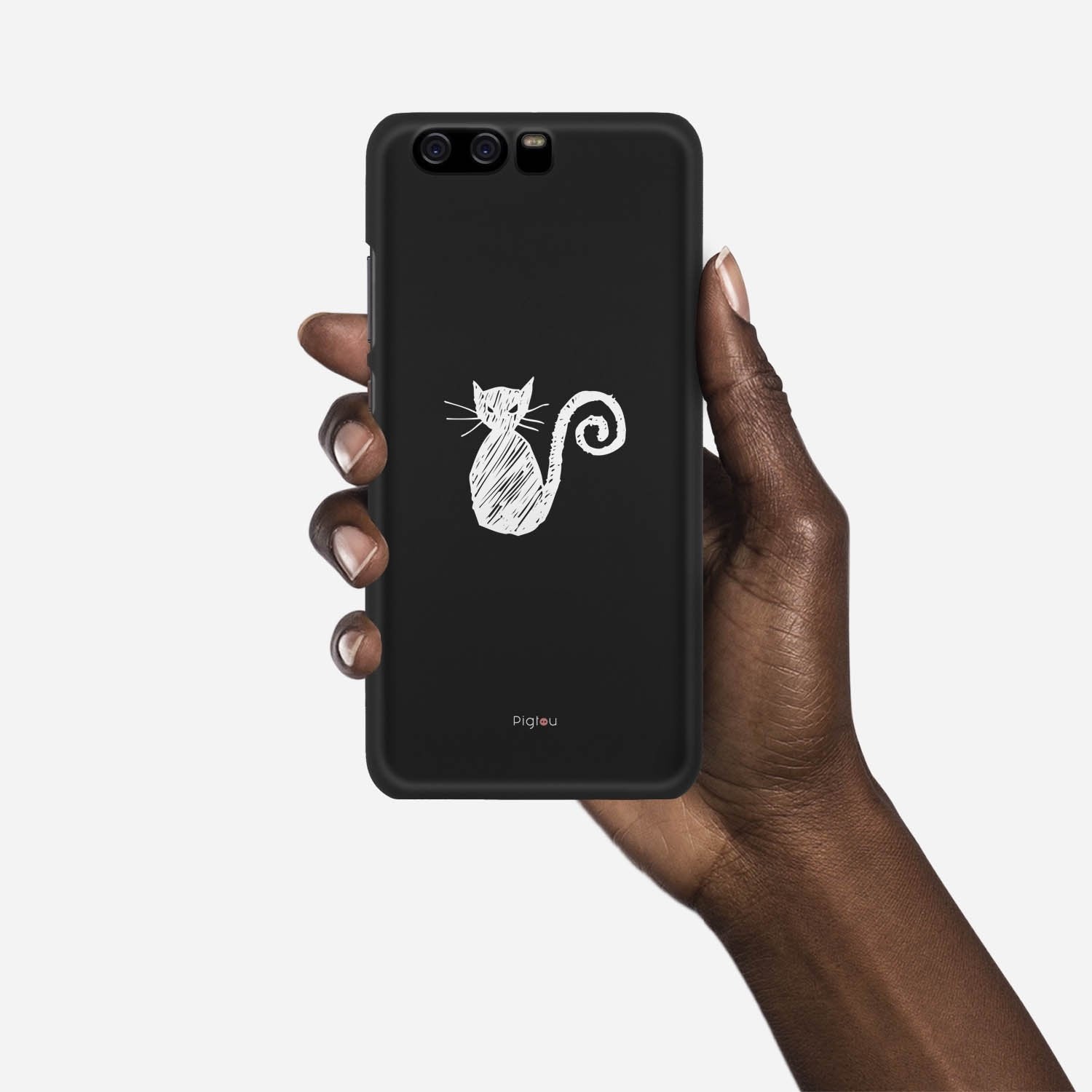 SILHOUETTE CAT Huawei P10 case - thin fit matte black (D159)
