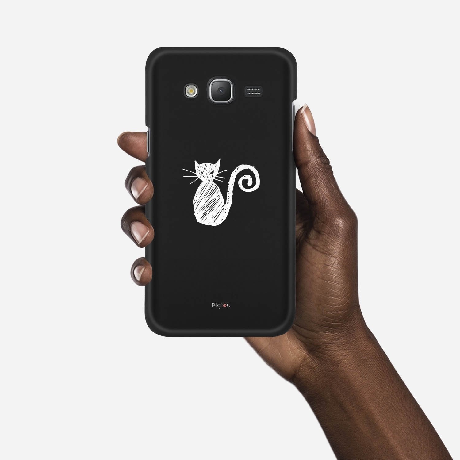 SILHOUETTE CAT Samsung Galaxy J5 (2015) case - thin fit matte black (D159)