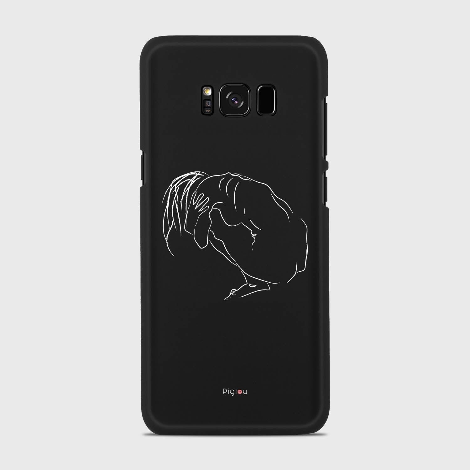 SILHOUETTE LONELINESS Samsung Galaxy S8 case - thin fit matte black (D162)