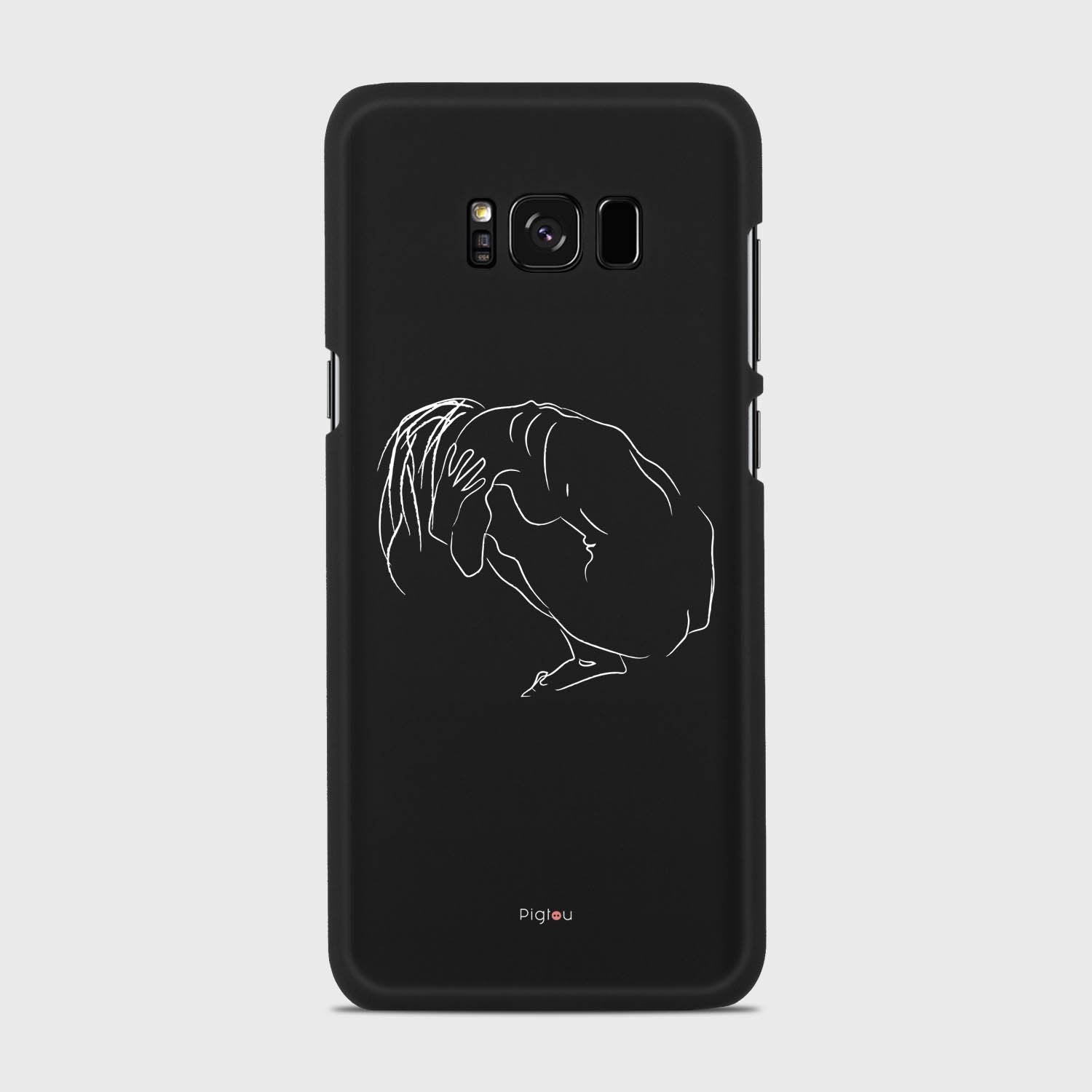 SILHOUETTE LONELINESS Samsung Galaxy S8 Plus case - thin fit matte black (D162)