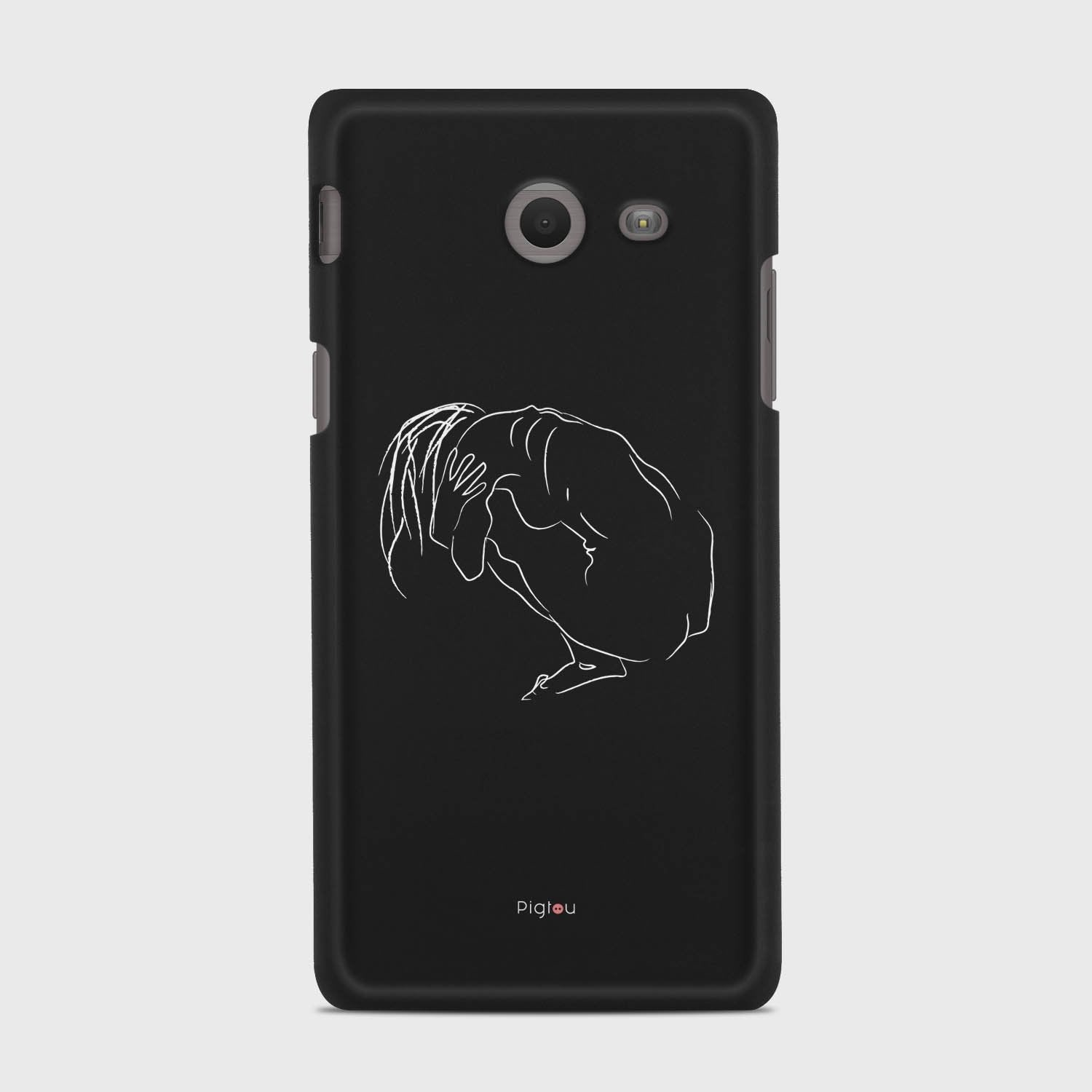 SILHOUETTE LONELINESS Samsung Galaxy J5 (2017) Verizon case - thin fit matte black (D162)