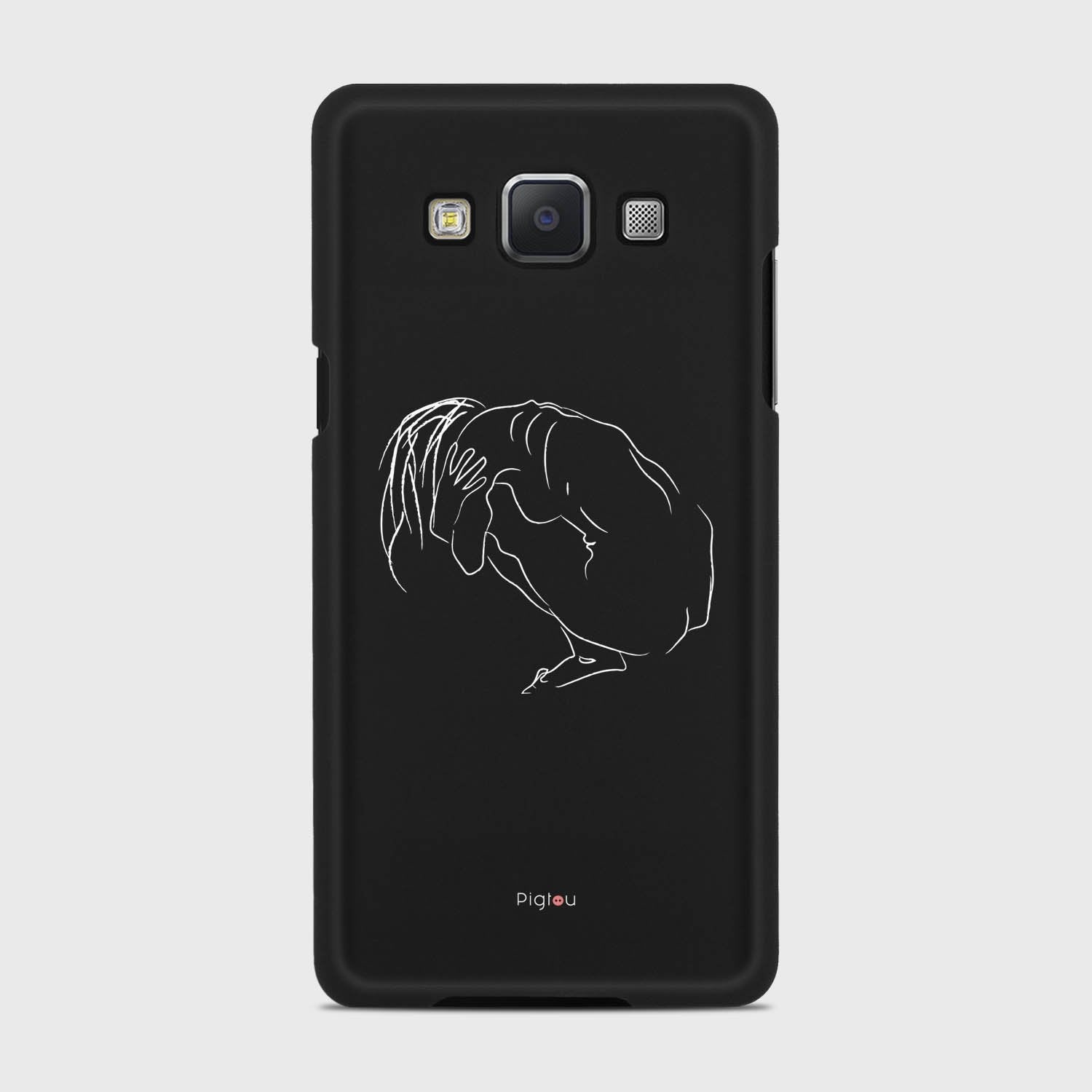 SILHOUETTE LONELINESS Samsung Galaxy A5 (2015) case - thin fit matte black (D162)