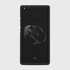 SILHOUETTE LONELINESS Huawei P9 Lite case - thin fit matte black (D162)