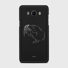 SILHOUETTE LONELINESS Samsung Galaxy J7 (2016) case - thin fit matte black (D162)
