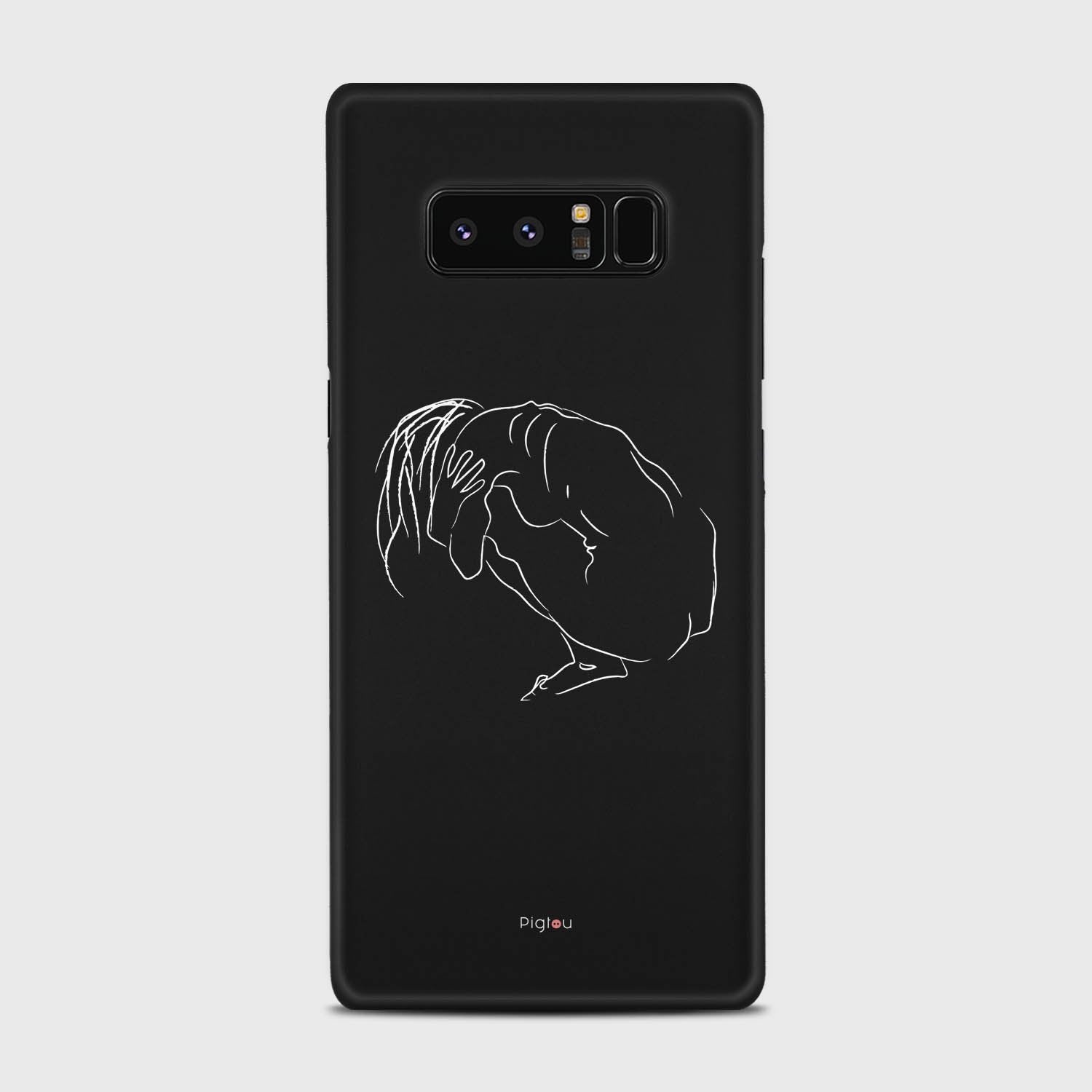 SILHOUETTE LONELINESS Samsung Galaxy Note 8 case - thin fit matte black (D162)