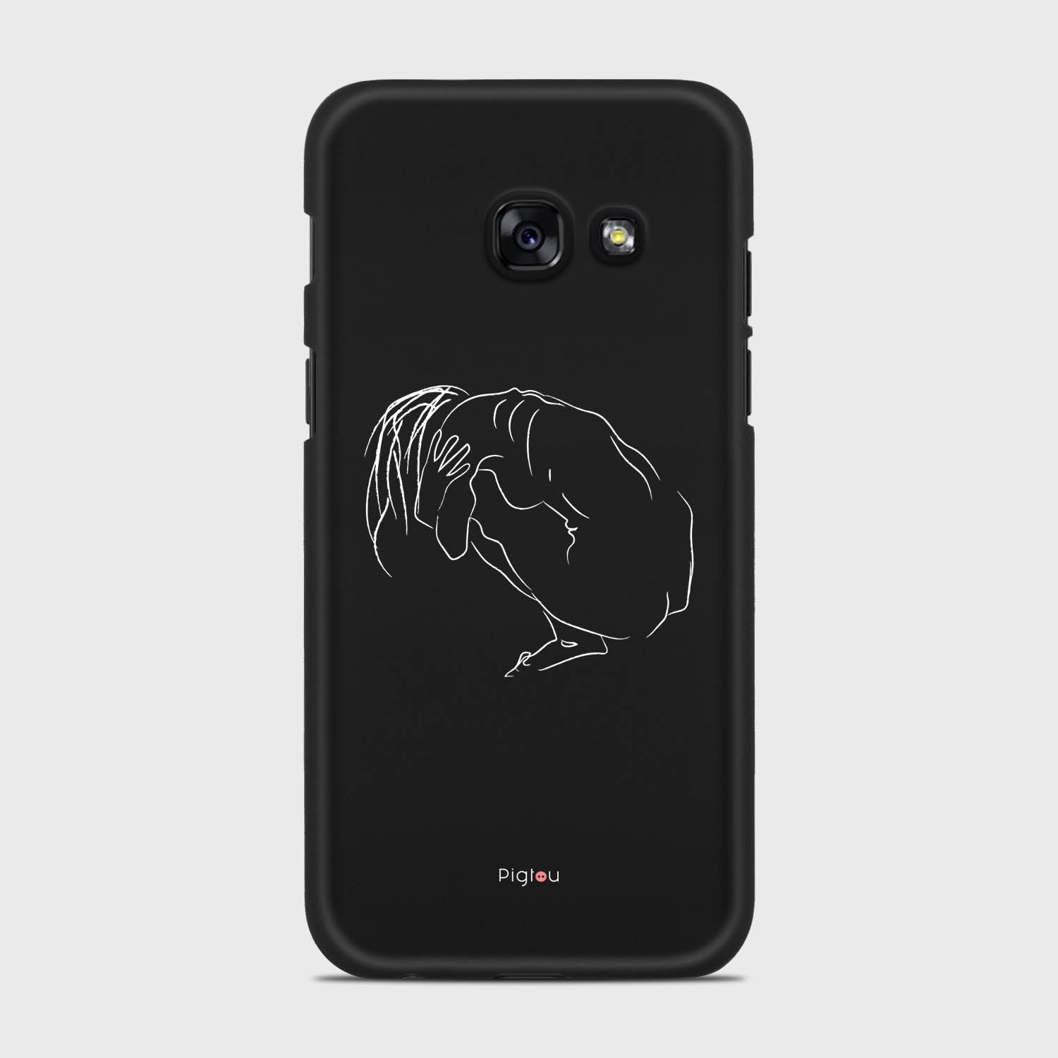 SILHOUETTE LONELINESS Samsung Galaxy A3 (2017) case - thin fit matte black (D162)