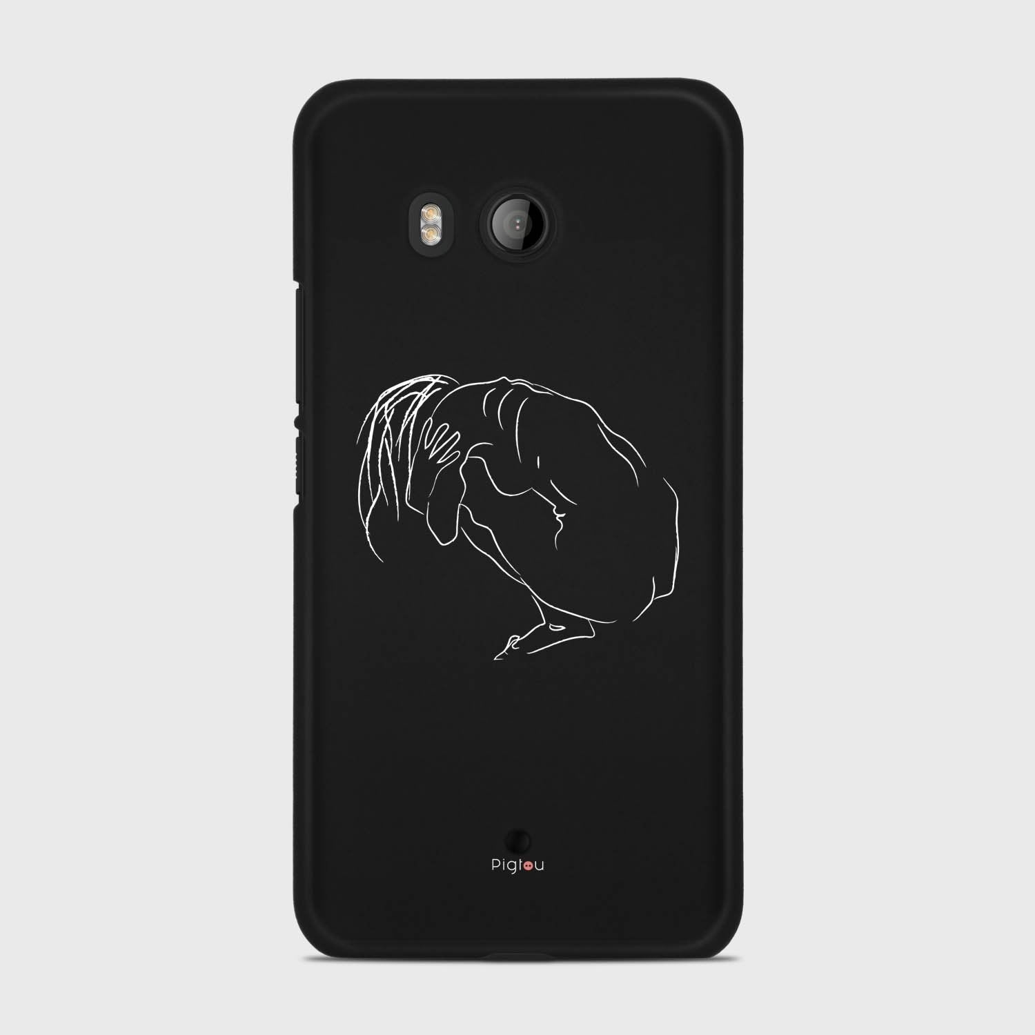 SILHOUETTE LONELINESS HTC U11 case - thin fit matte black (D162)