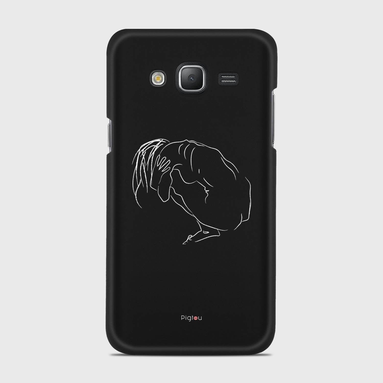 SILHOUETTE LONELINESS Samsung Galaxy J5 (2015) case - thin fit matte black (D162)