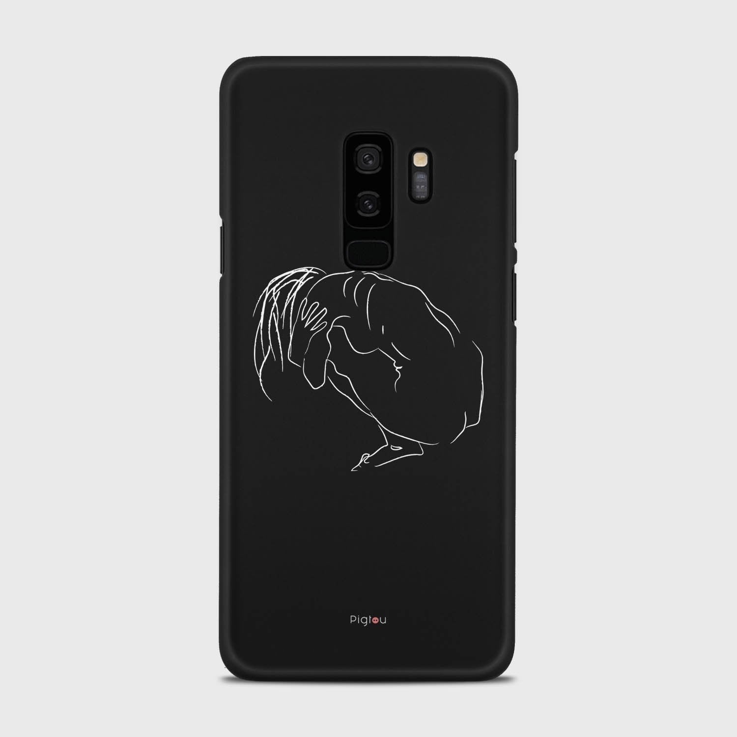 SILHOUETTE LONELINESS Samsung Galaxy S9 Plus case - thin fit matte black (D162)