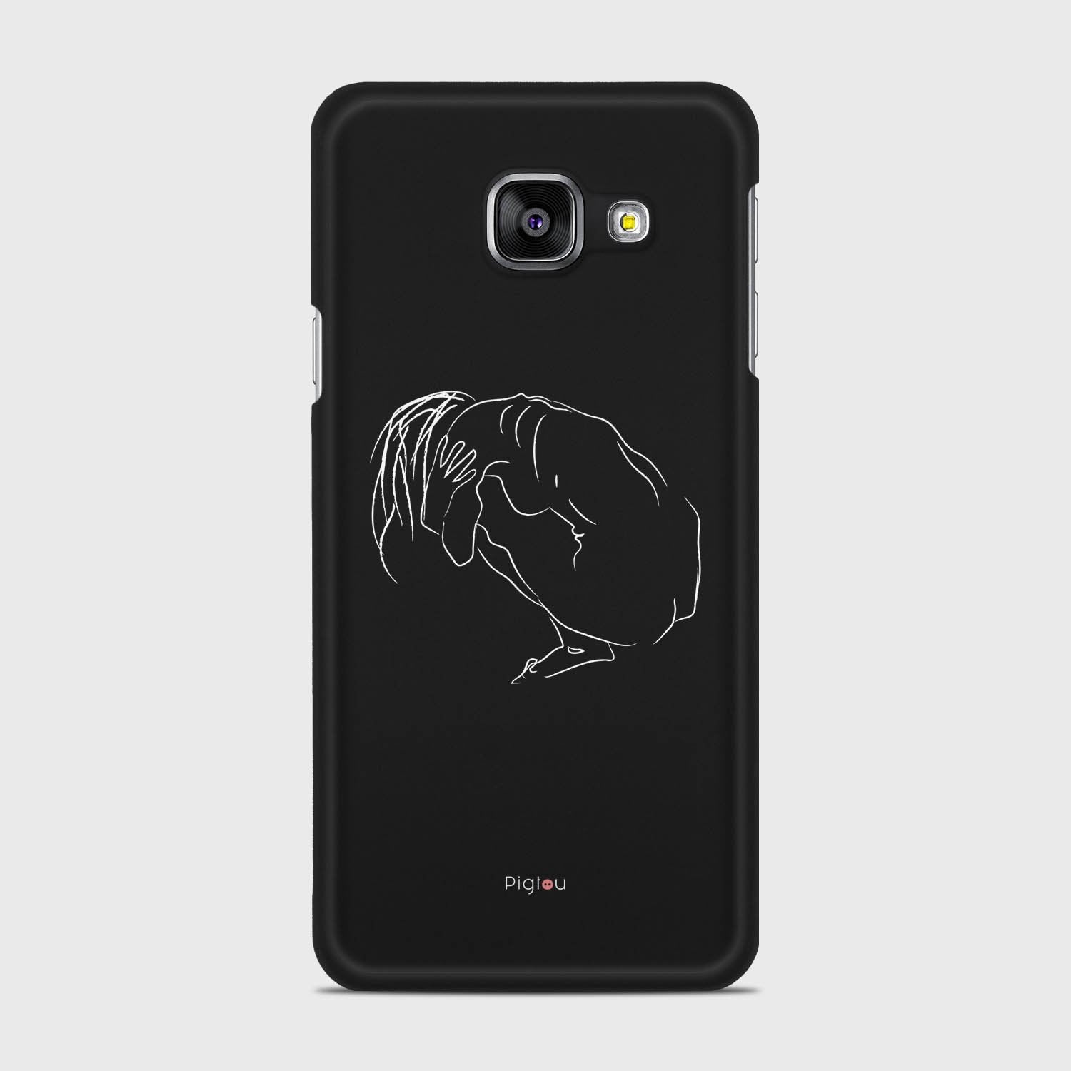SILHOUETTE LONELINESS Samsung Galaxy A3 (2016) case - thin fit matte black (D162)