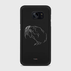 SILHOUETTE LONELINESS Samsung Galaxy S7 case - thin fit matte black (D162)