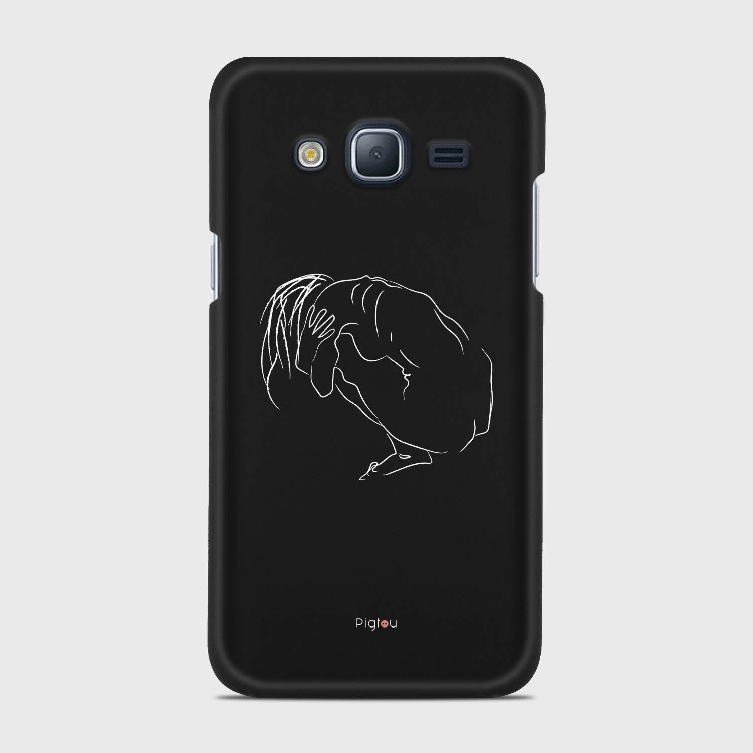 SILHOUETTE LONELINESS Samsung Galaxy J3 (2016) case - thin fit matte black (D162)