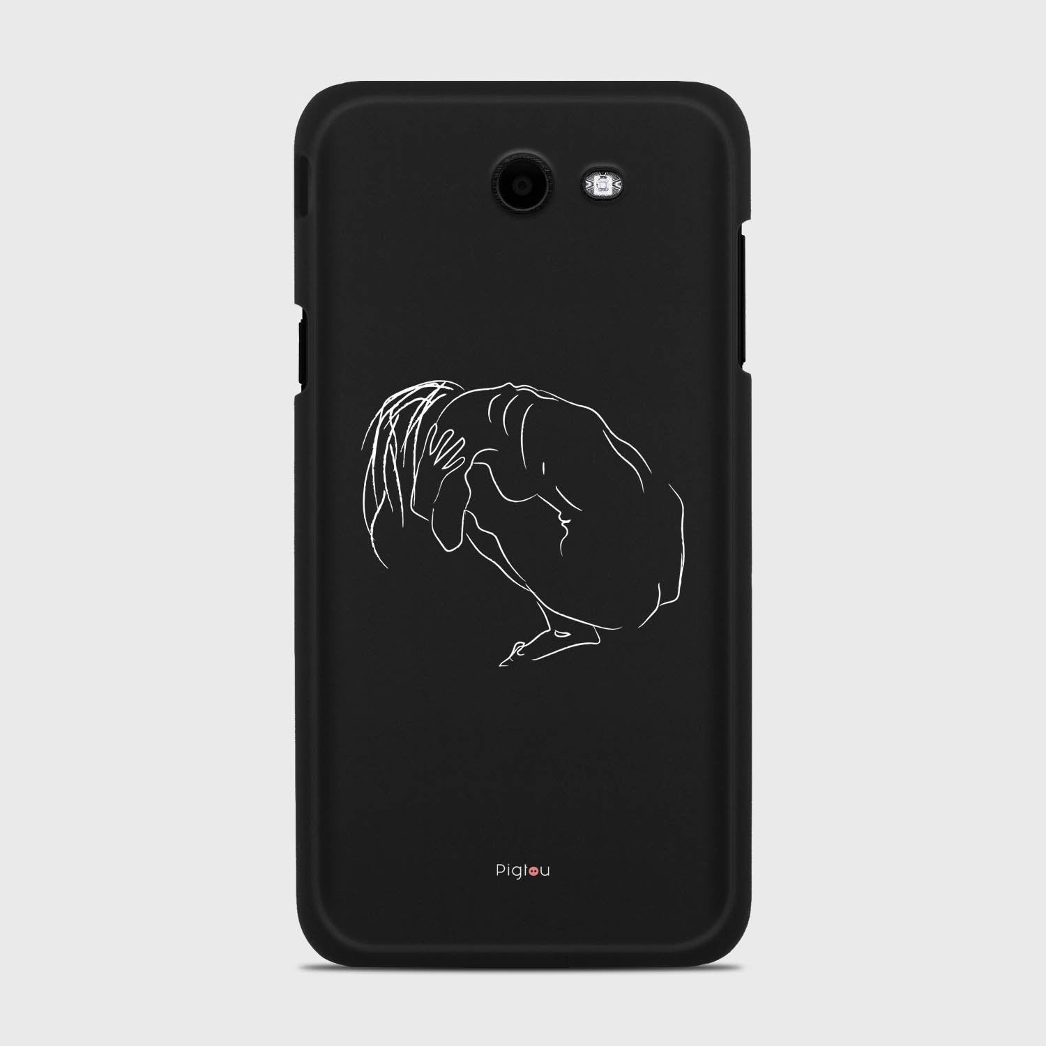 SILHOUETTE LONELINESS Samsung Galaxy J7 (2017) Verizon case - thin fit matte black (D162)