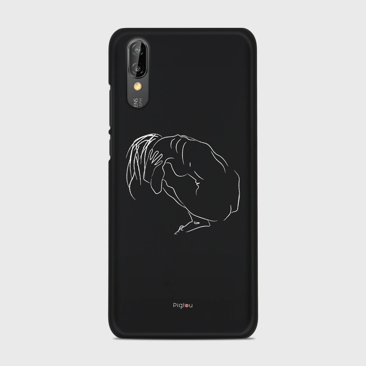 SILHOUETTE LONELINESS Huawei P20 case - thin fit matte black (D162)