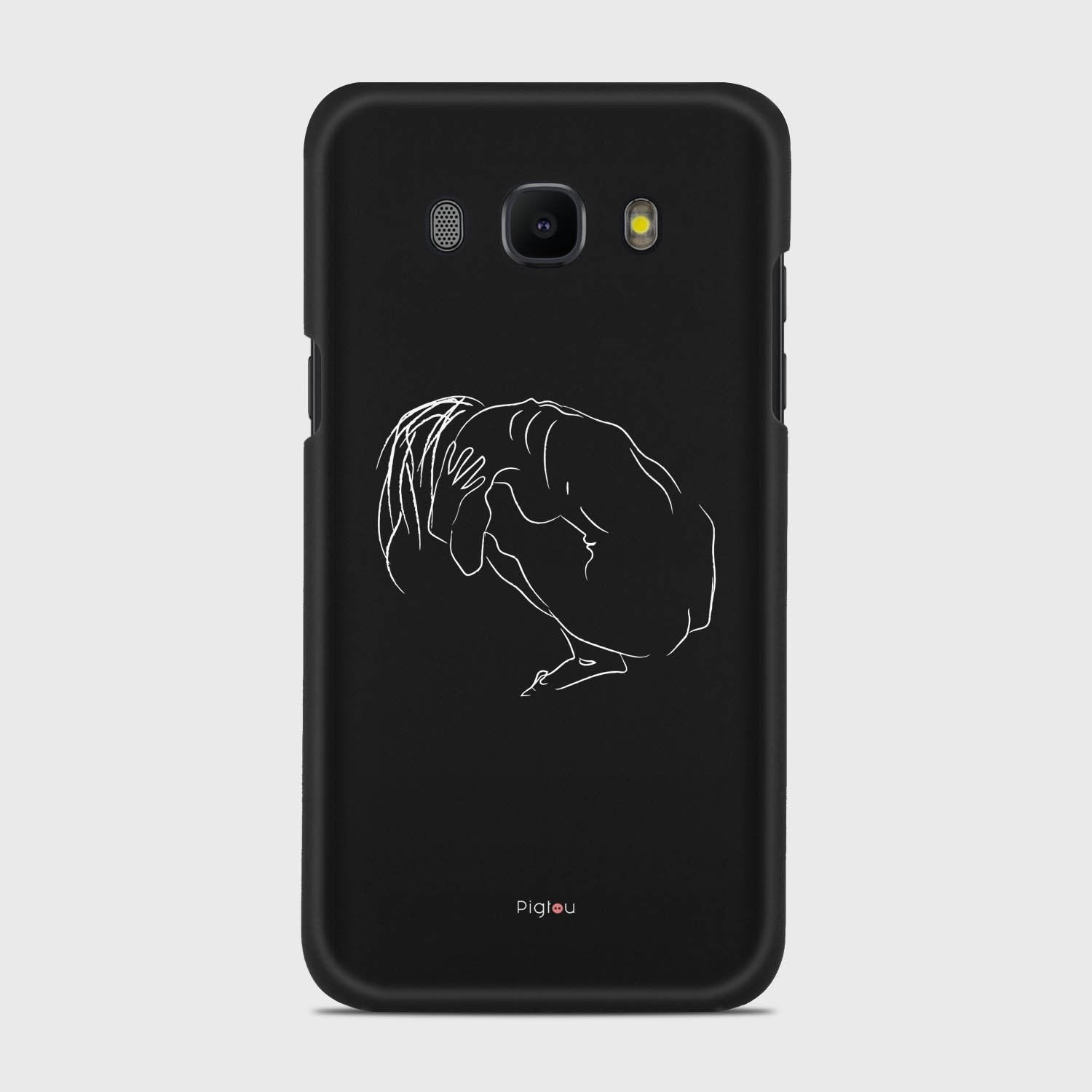 SILHOUETTE LONELINESS Samsung Galaxy J5 (2016) case - thin fit matte black (D162)