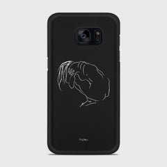 SILHOUETTE LONELINESS Samsung Galaxy S7 Edge case - thin fit matte black (D162)